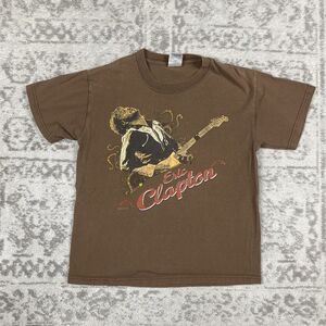VTG Eric Clapton 2004 Men’s T Shirt Brown Short Sleeve Shirt Size Large